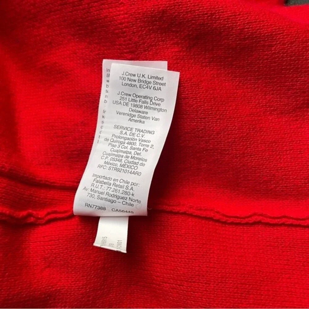 J. Crew Sophie Open Front Sweater Knit Blazer Cardigan Cerise Red Size Small